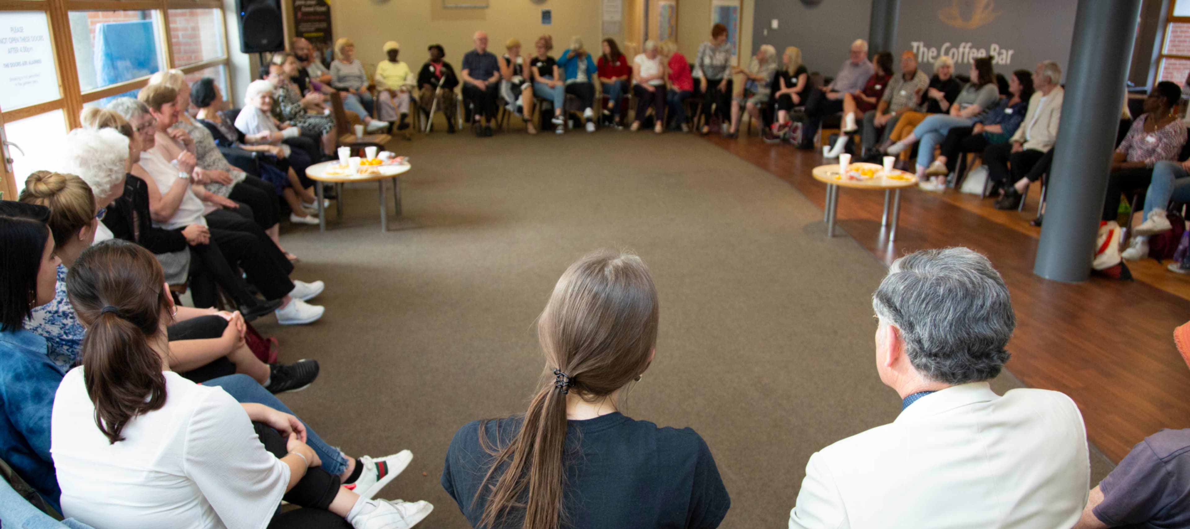 Neighbours sat in a circle