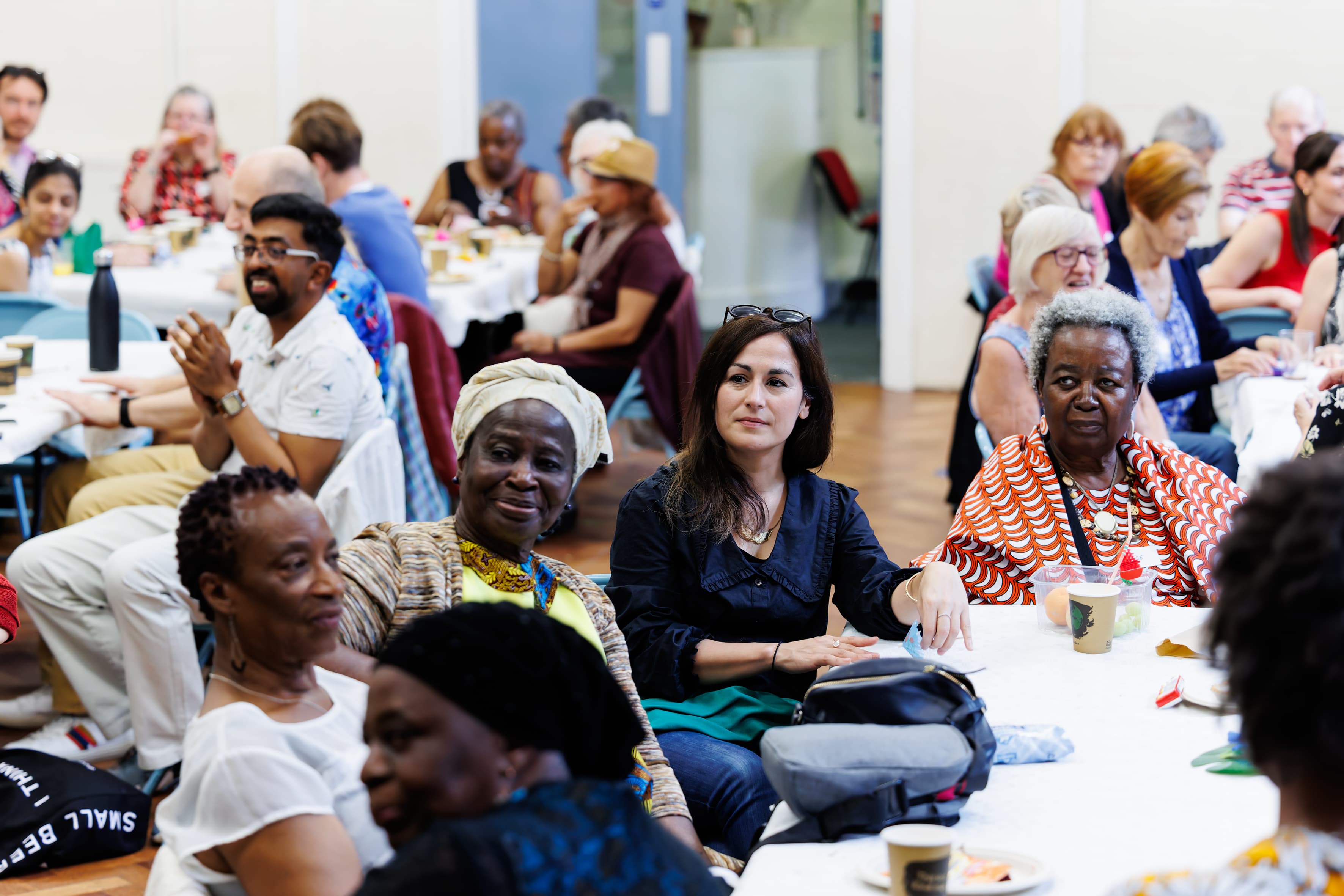 People sitting at a table.